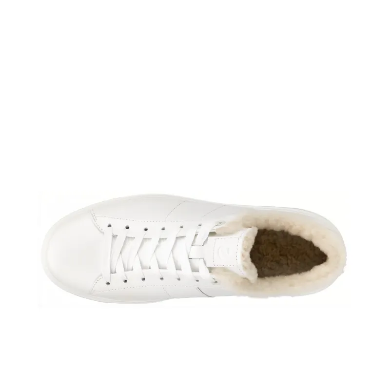 Ecco Low Top Skateboard Shoes 4.5cm Women's White-5
