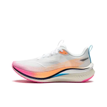 LINING Red Hare 7 Pro Running Shoes Women's Low Top Standard White/Fluorescent Melon Orange