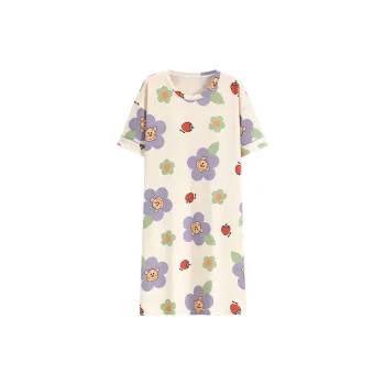 Mulong Family Nightgown Women's Light Yellow