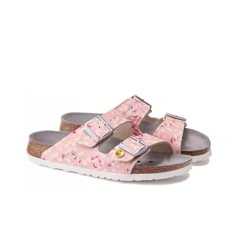Birkenstock Arizona Esd Birko Flor Narrow Field 'Flower Field Rose' Women's-2