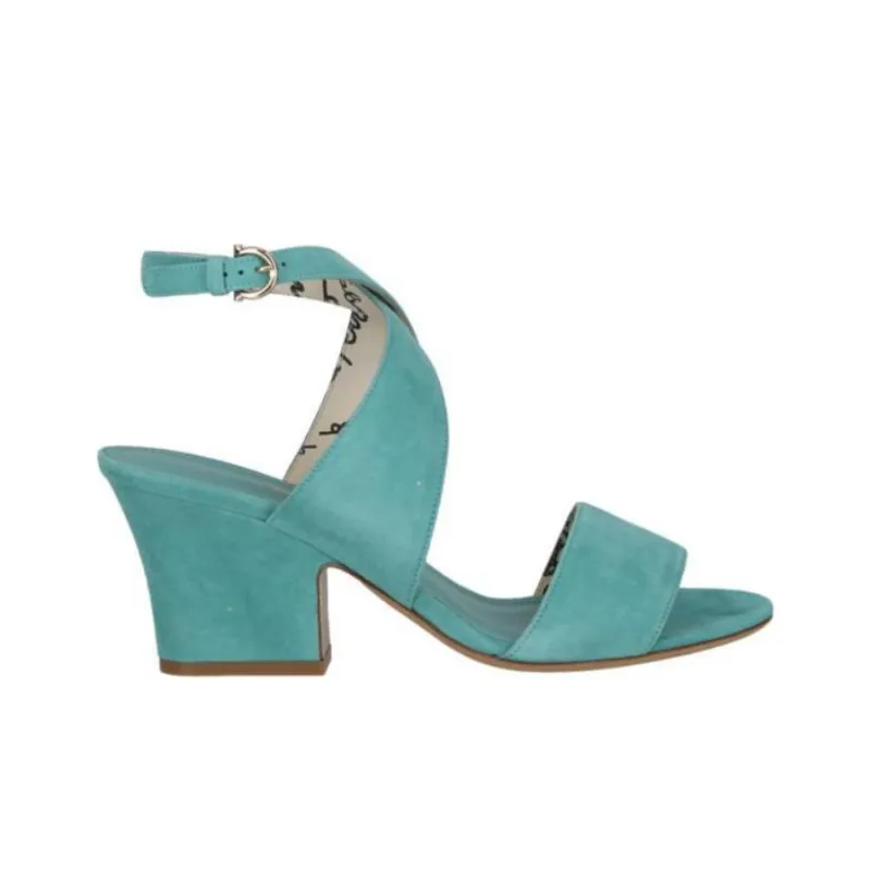 FERRAGAMO One Strap Sandals Women's Blue-1