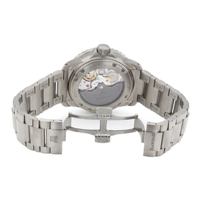 BLANCPAIN FIFTY FATHOMS Automatic Mechanical Movement Men's Watches Watch 45mm Black Dial Titanium Watch Case-2