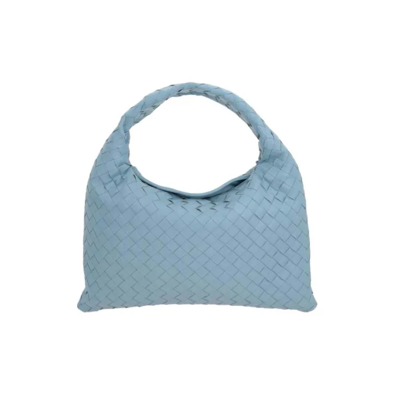Bottega Veneta Calfskin Handbag Small Size Women's Light Blue-0