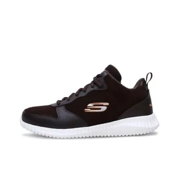 Skechers Cushioned Slip-Resistant Low-Top Running Shoes Men's Chocolate