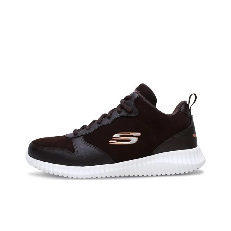 Skechers Cushioned Slip-Resistant Low-Top Running Shoes Men's Chocolate-0