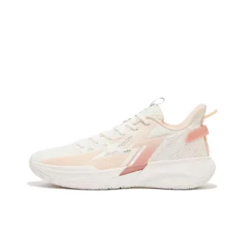 361° Big3 Team Cushioning Anti Slip And Wear Resistant Low Top Basketball Shoes Men's Pink White
