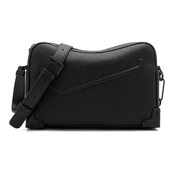 PEDRO Cow Leather Crossbody Bag Regular Men's Black/Gray