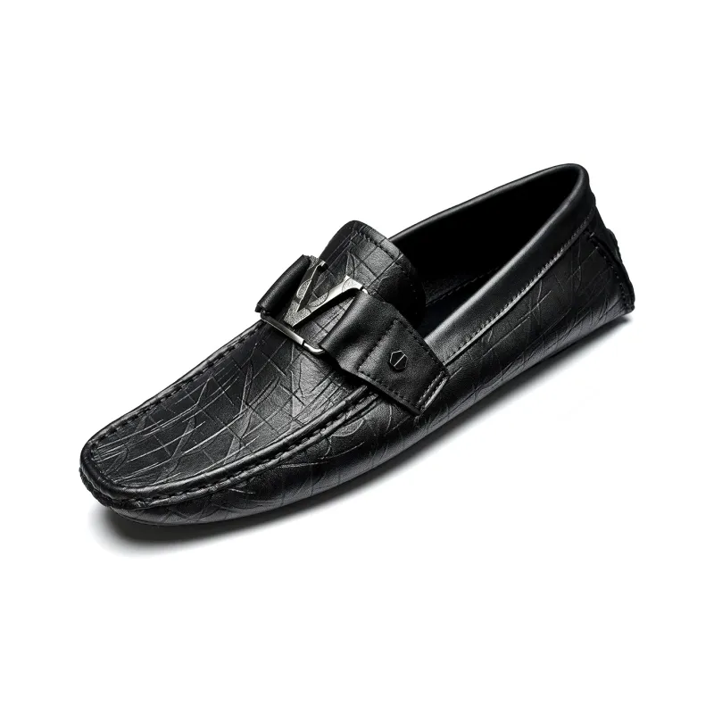 Brounvanm Loafers 2cm Men's Black-1
