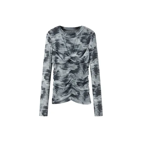 PEACEBIRD Knitwear Women's Gray Pattern