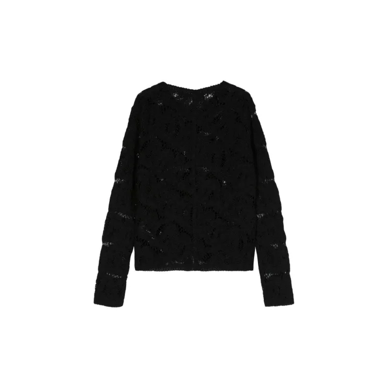 BIMBA Y LOLA V-neck Crochet-knit Cardigan-1
