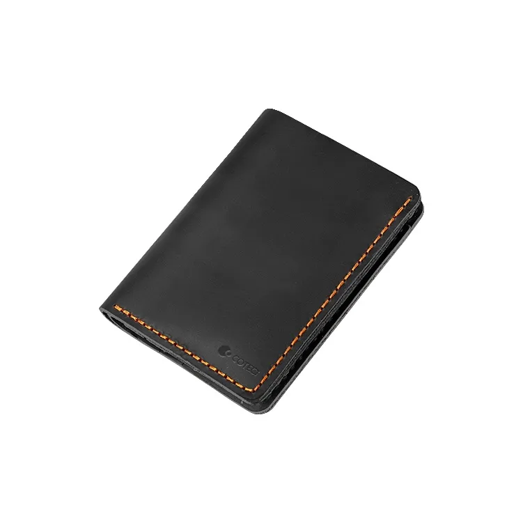 COTECi Cow Leather Card Holder, Coin Purse, Card Holder Regular Unisex Black/Dark Brown/Coffee-3
