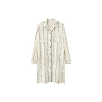 OEING Nightgown Women's White Stripes