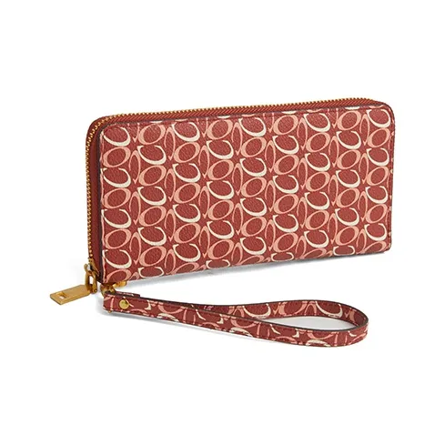 COCOEVA PVC Clutches Wallets Regular Women's Auspicious Red/Twilight Brown/Brown Coral-1