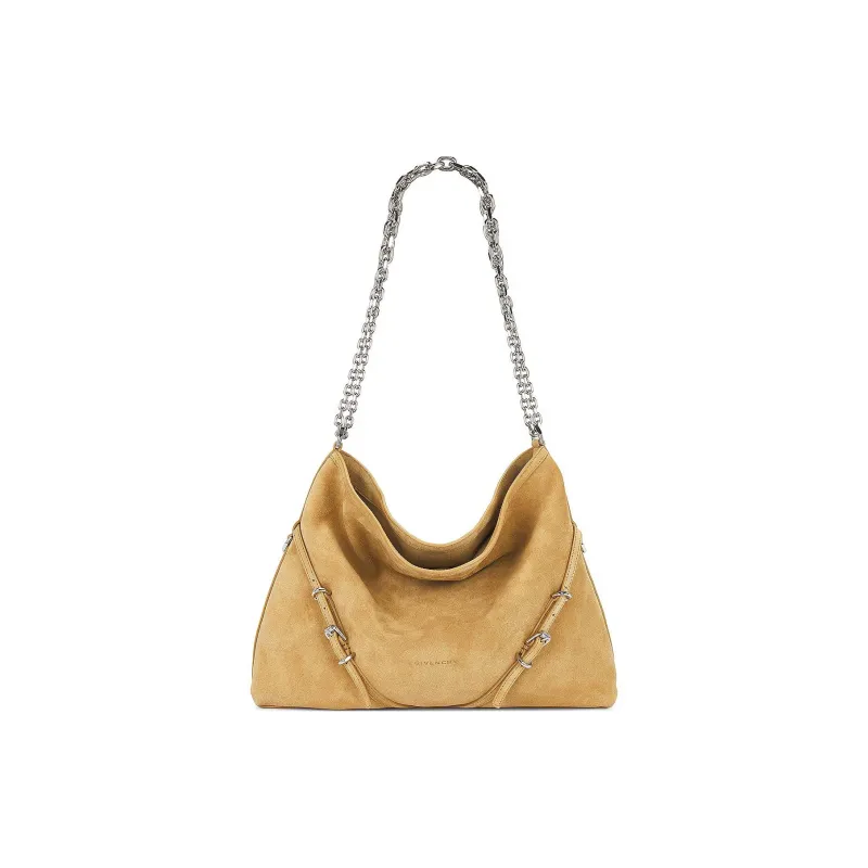 GIVENCHY Voyou Suede Handbag, Shoulder Bag Women's Brown-0