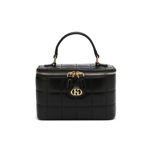 HAZZYS Cow Leather Shoulder Bag Crossbody Bag Handbag Makeup Bag Mini Women's Black