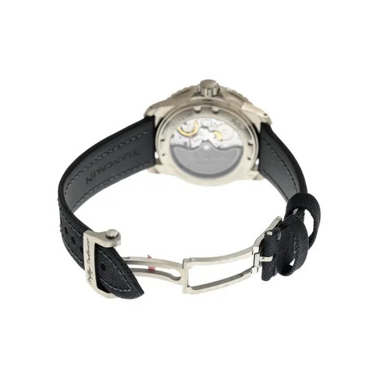 BLANCPAIN FIFTY FATHOMS Automatic Mechanical Movement Men's Watch 45mm Black Dial Titanium Watch Case Fabric Strap-2