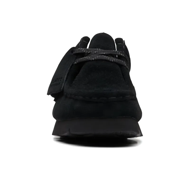 Clarks Originals WALLABEE Low Top Casual Shoes Women's Black-4