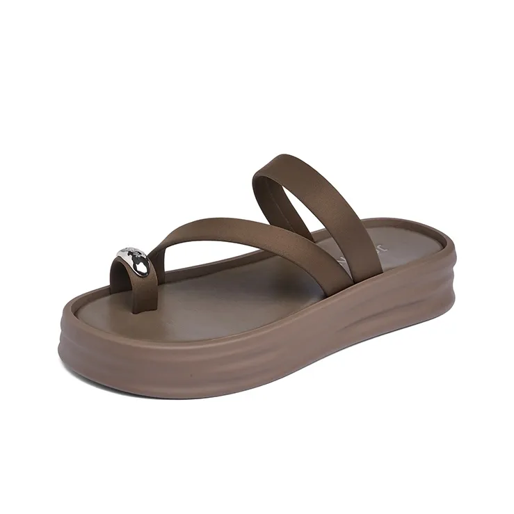 JOSINY Beach Sandals Women's Black, Brown-8
