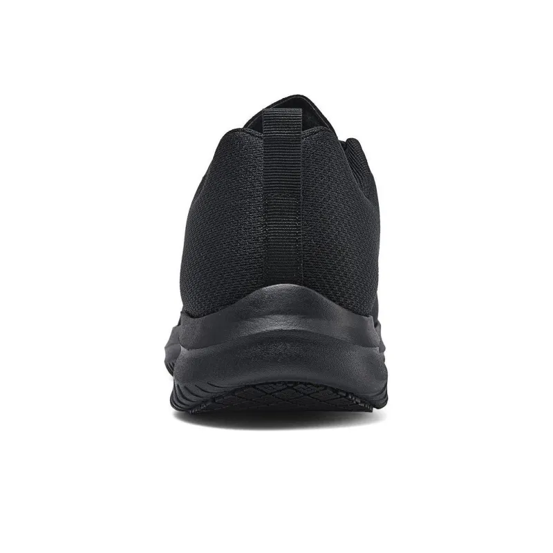 Skechers Breathable Cushioning Wear Resistant Low Top Canvas Shoes Men's Black-4