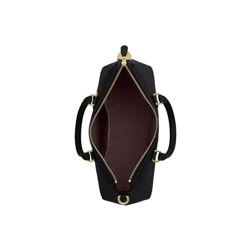 COACH Refined Pebbled Leather Shoulder Bag, Crossbody Bag, Handbag Tubas Women's Gold & Black-2