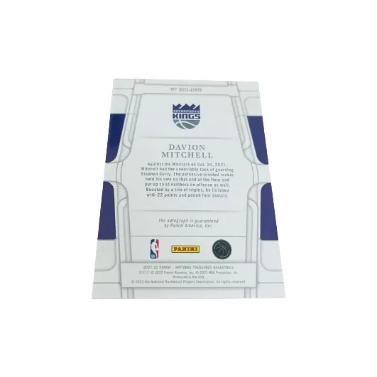 PANINI 21 22 King Davion Mitchell Basketball Card Product Access Sports Cards-9