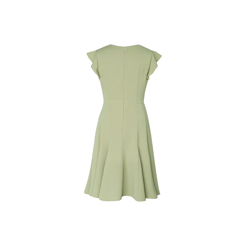 ROEYSHOUSE Sleeveless Dress Women's Yellow Green-1