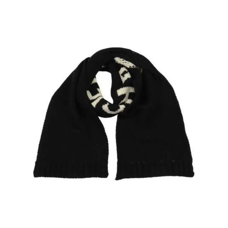 MM6 Maison Margiela Logo Intarsia Knit Scarf-2