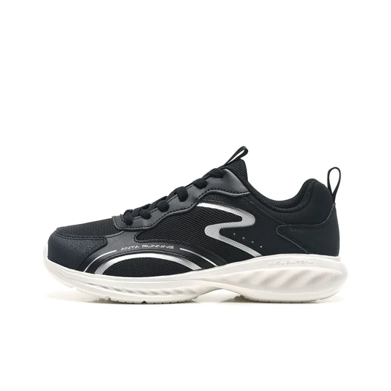 Anta Breathable And Lightweight Low Top Running Shoes Men's Black Silver-0
