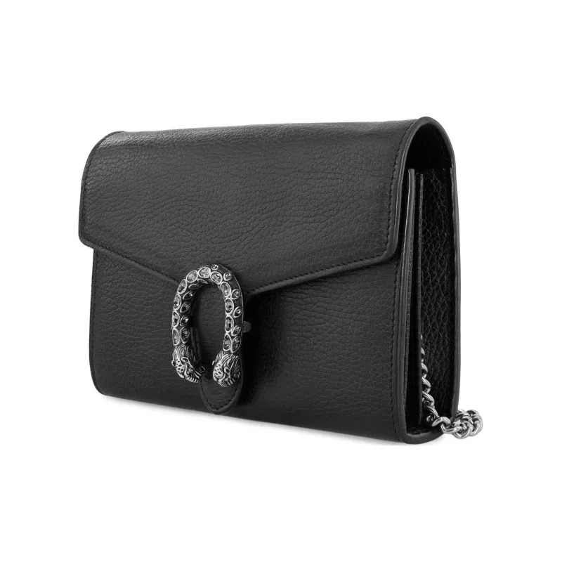 GUCCI Dionysus Leather Wallet Crossbody Bag Shoulder Bag Women's Black-2