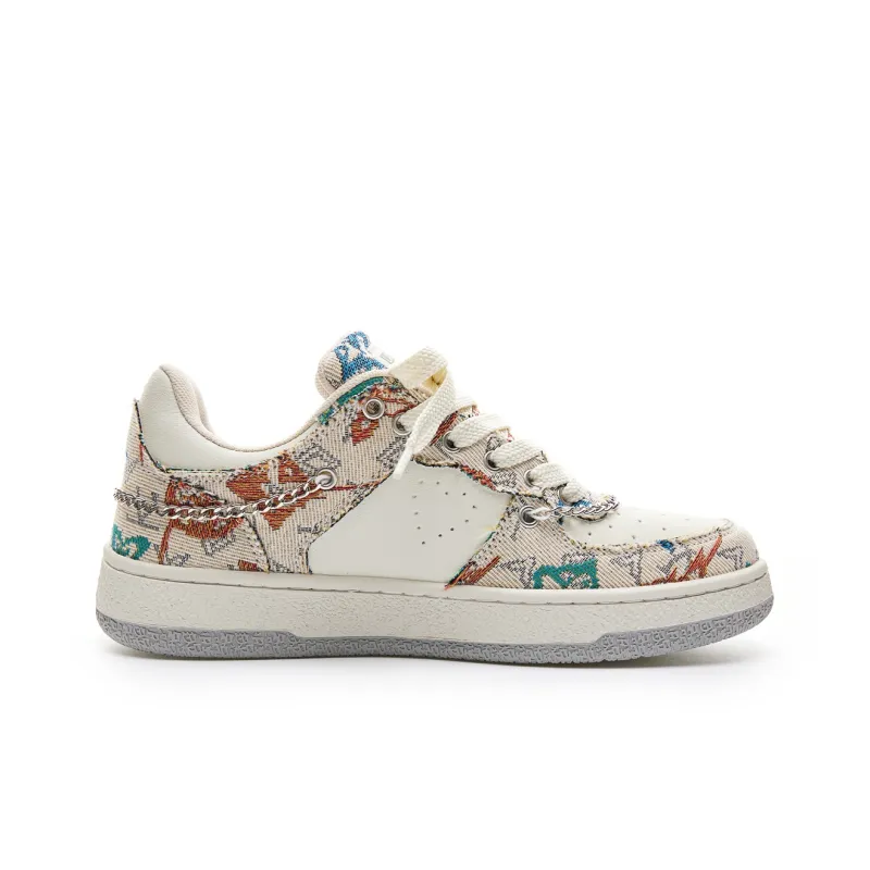 LAZY BONS Anti-Slip Wear-Resistant Lightweight Breathable Height Increasing Low-Top Skateboard Shoes Unisex-1