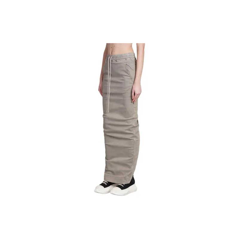 Rick Owens DRKSHDW SS24 Casual Long Skirts Women's Gray-2