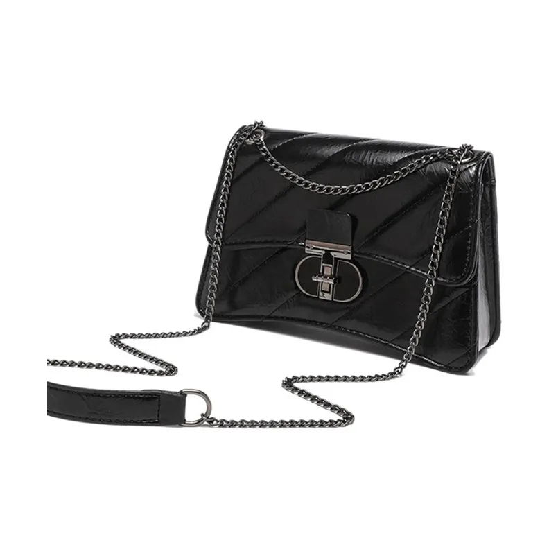 Carksky PU Shoulder Bag Crossbody Bag Hourglass Bag Regular Women's Black-2