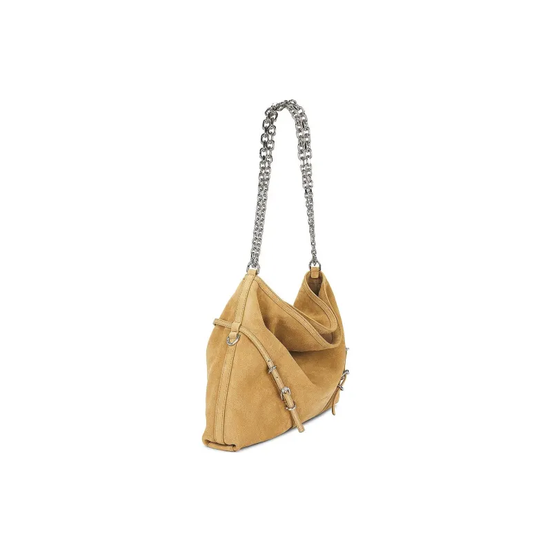 GIVENCHY Voyou Suede Handbag, Shoulder Bag Women's Brown-1