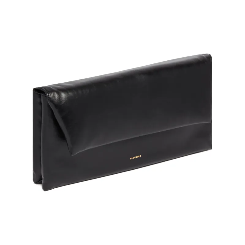 JIL SANDER Leather Clutch Men's Black-1