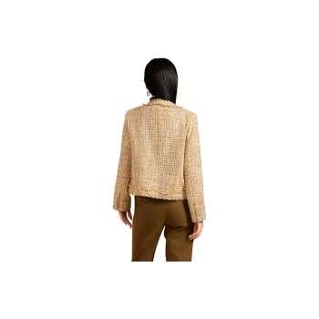 SMEN Cropped Coats Women's Yellow