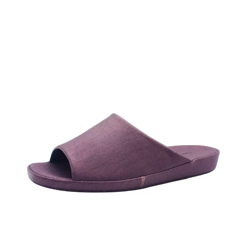 PANSY Slide Slippers Men Steady Gray/Dark Purple/Elegant Brown-2