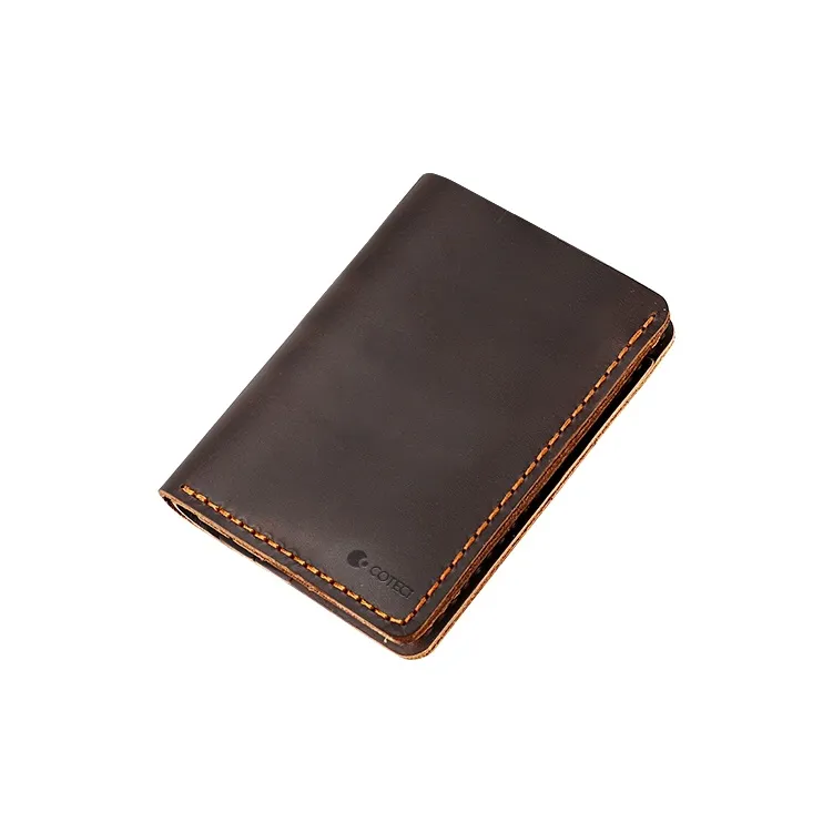 COTECi Cow Leather Card Holder, Coin Purse, Card Holder Regular Unisex Black/Dark Brown/Coffee-8