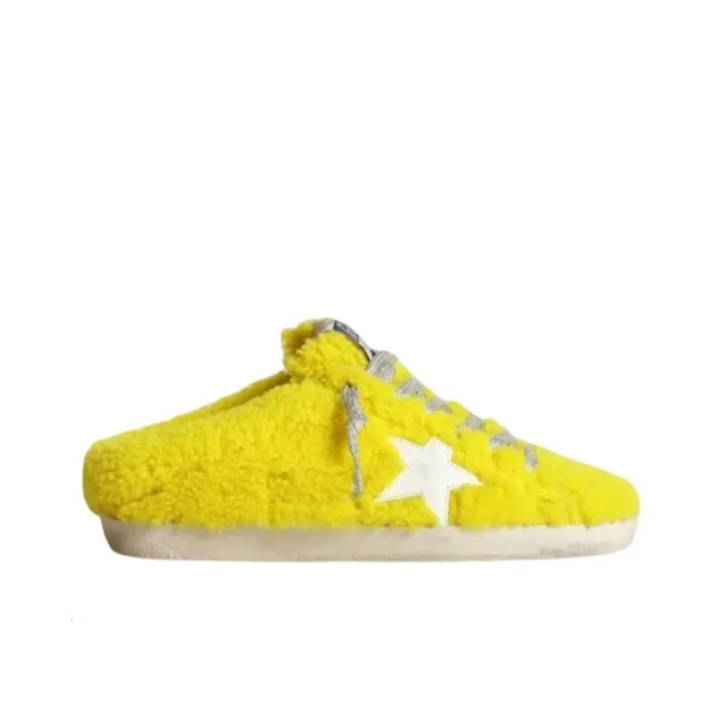 Golden Goose Super Star Sabot Stylish Skateboarding Shoes Women's Yellow Old fashioned-1