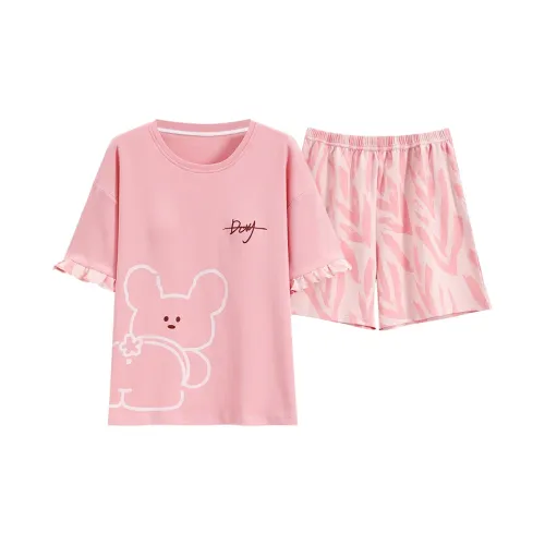 The Story Of The Flower Season Pajama Set Women's Pink