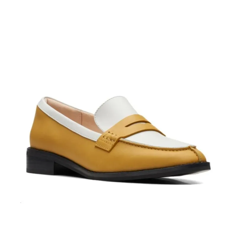 Clarks Ruiya Collection Casual Single Shoes Women's Yellow-2