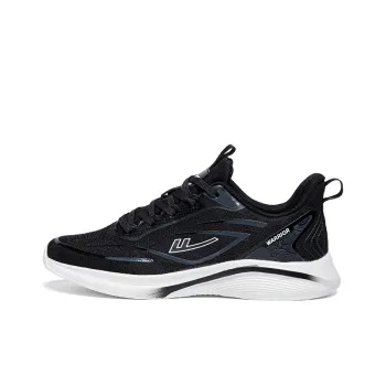 Warrior Students' Running Shoes Lightweight And Breathable Low Top Casual Shoes Men's Black White