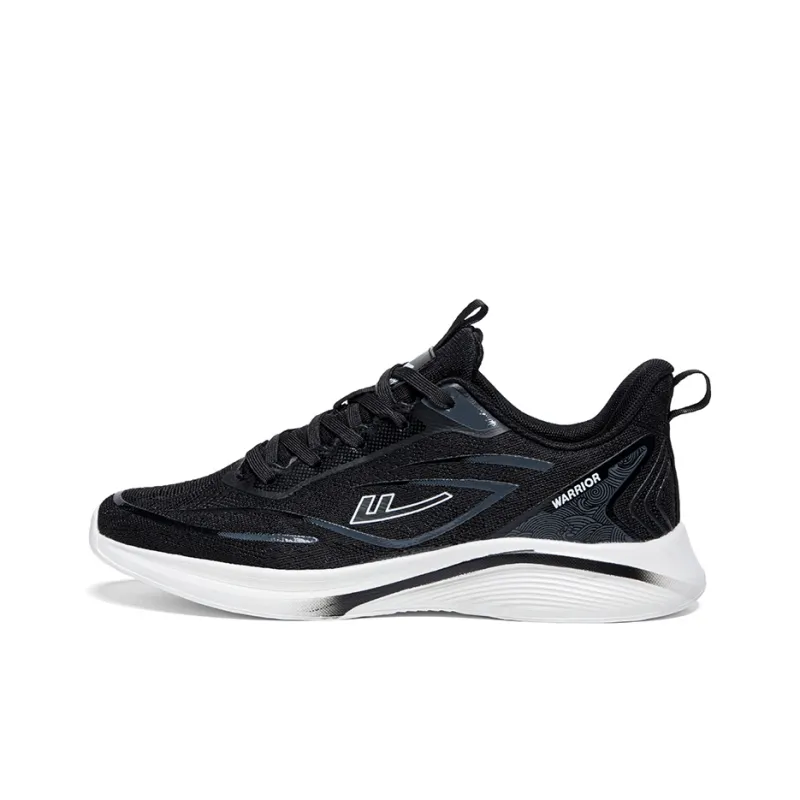 Warrior Students' Running Shoes Lightweight And Breathable Low Top Casual Shoes Men's Black White-0