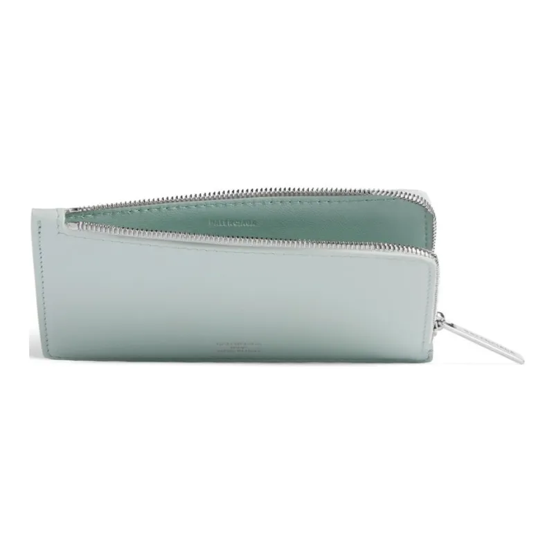 Balenciaga Smooth Calf Leather Wallet, Coin Purse, Card Holder Women's Light Blue-2