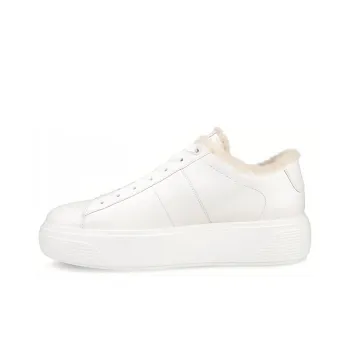 Ecco Low Top Skateboard Shoes 4.5cm Women's White