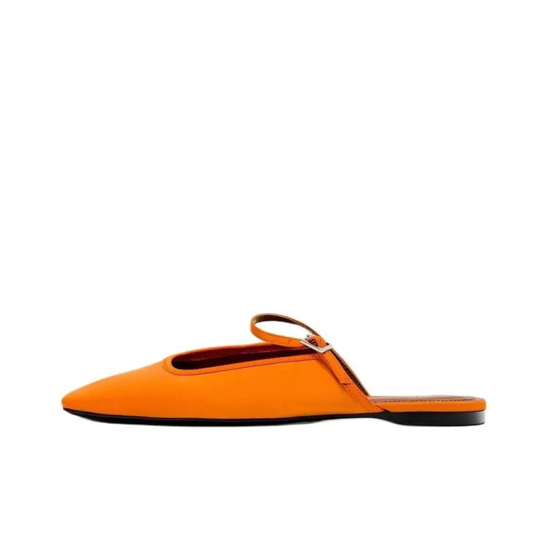 ZARA Wrap-toe Slippers Women's Yellow-0