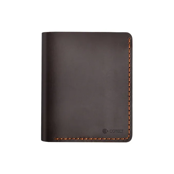 COTECi Cow Leather Card Holder, Coin Purse, Card Holder Regular Unisex Black/Dark Brown/Coffee-5