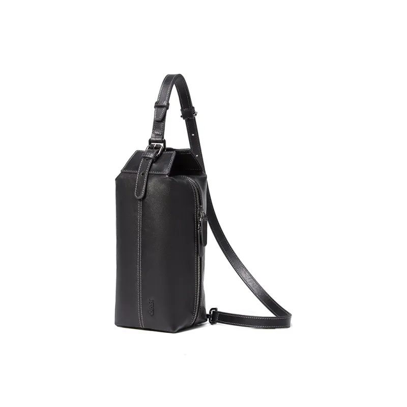 BVP Royal Vegetable Tanned Leather Sling Bag Regular Unisex Black-1