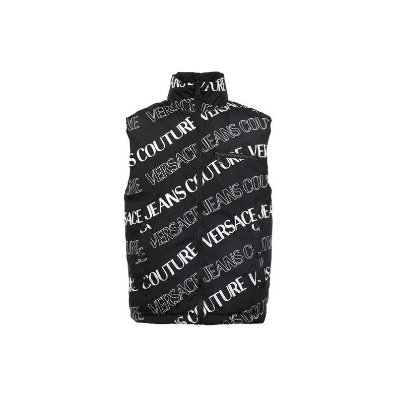 VERSACE JEANS COUTURE Logo patch Quilted Gilet-11