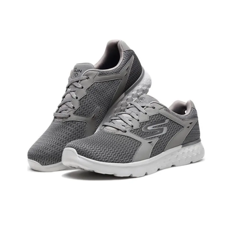 Skechers Go Run 400 Cushioned Slip-Resistant Low-Top Casual Running Shoes Men's Gray-2
