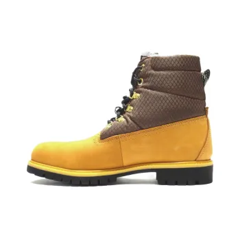 Timberland Ankle Length Martin Boot Low Heel Men's Yellow Brown